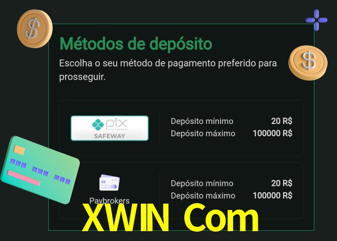O cassino XWIN Com oferece uma grande variedade de métodos de pagamento